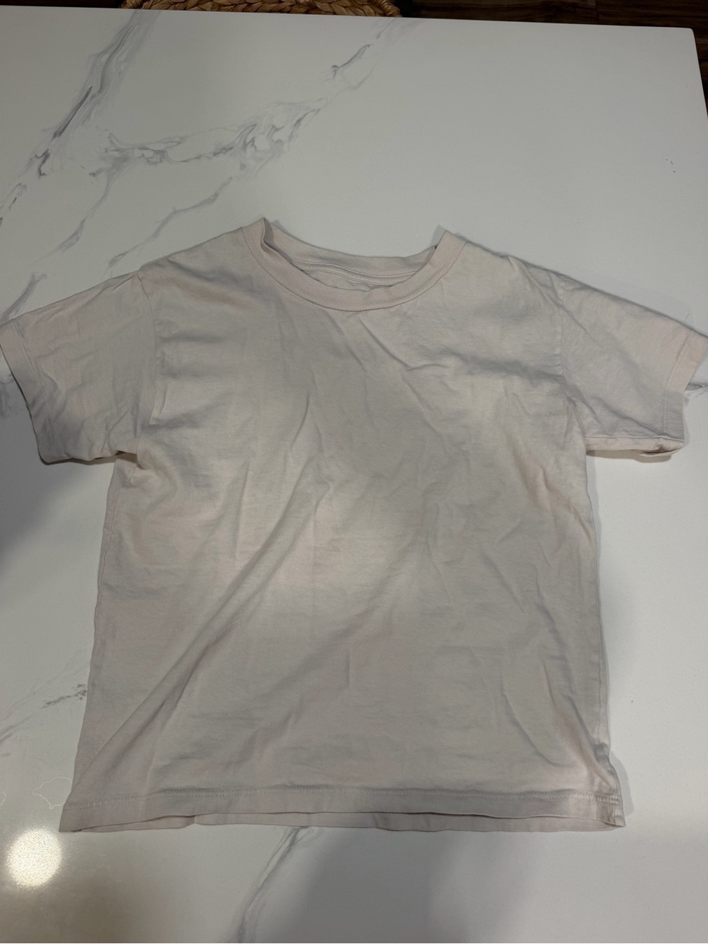 Brandy Melville off white Short Sleeve Crewneck Tee